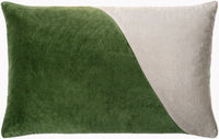 Two Tone Velvet Lumbar Pillow