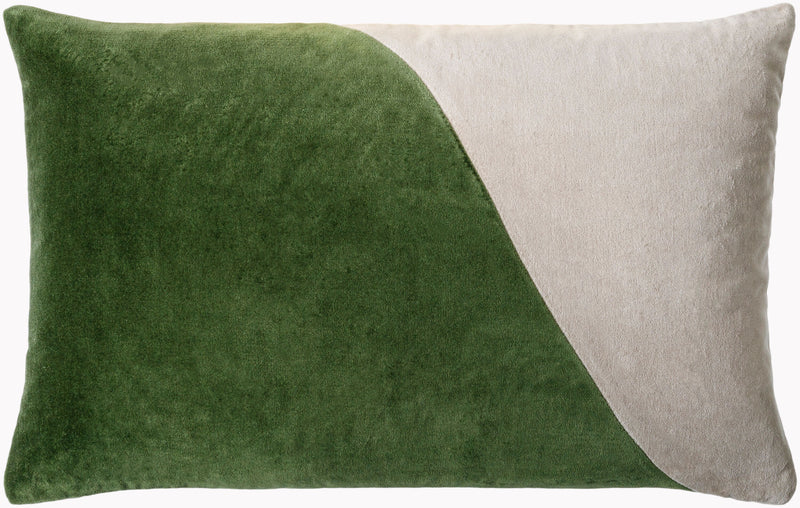 Two Tone Velvet Lumbar Pillow