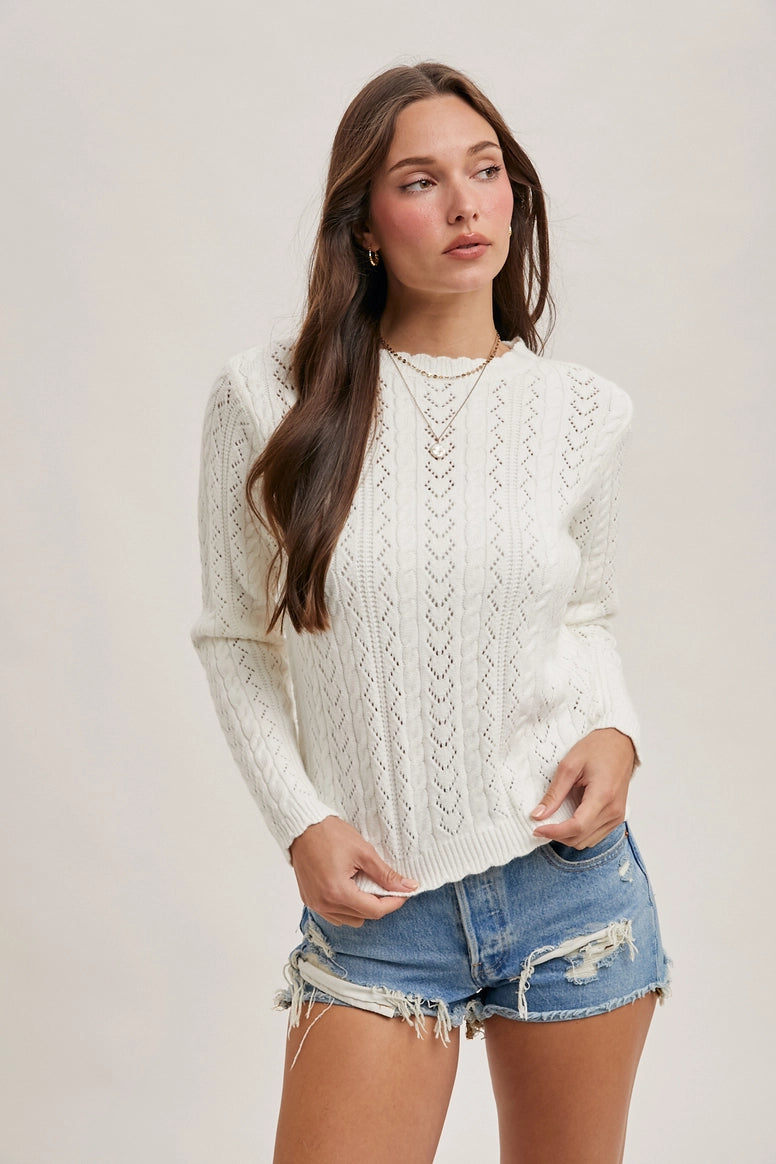 Scallop Edge Sweater