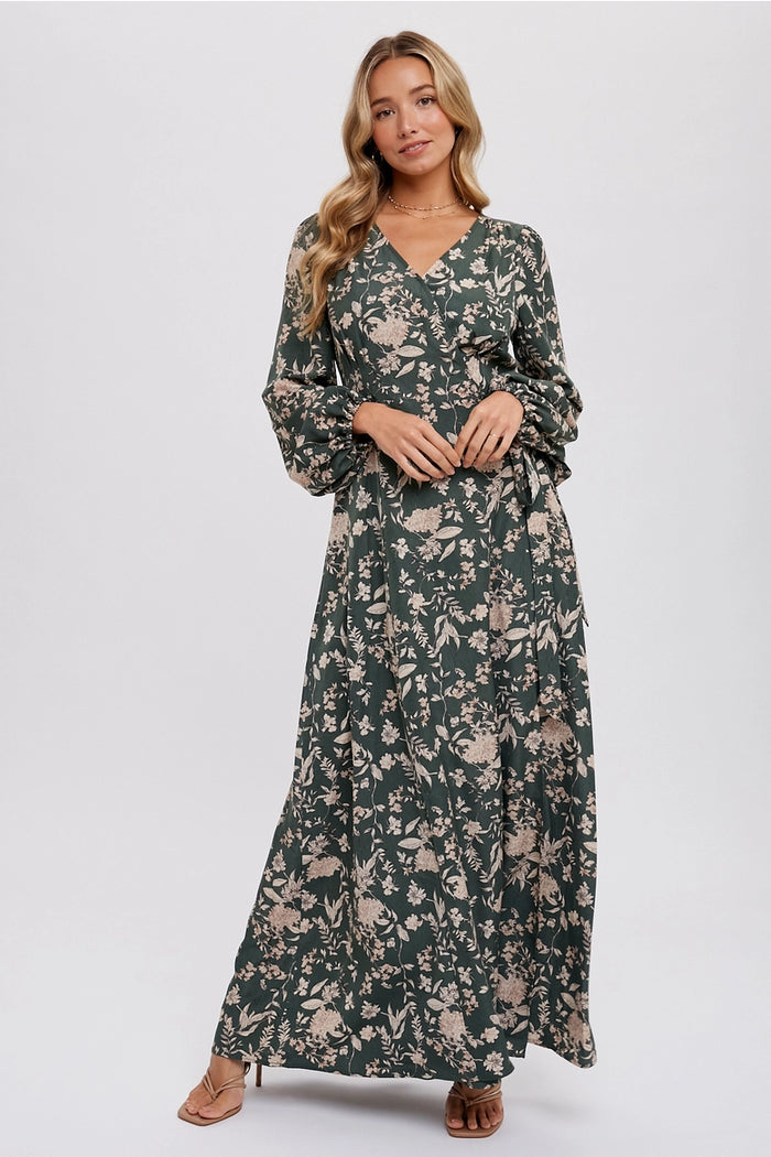 Floral Wrap Maxi Dress