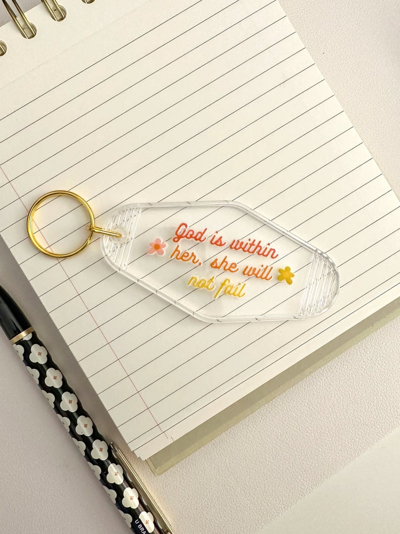 She Will Not Fail Keychain