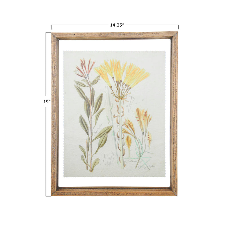 Floral Framed Wall Décor