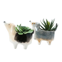 Ceramic Dog Planter