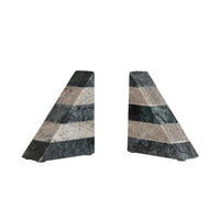 Triangle Marble Bookends