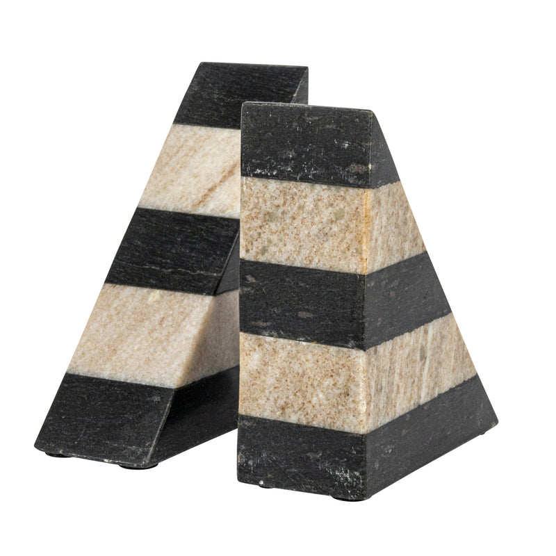 Triangle Marble Bookends