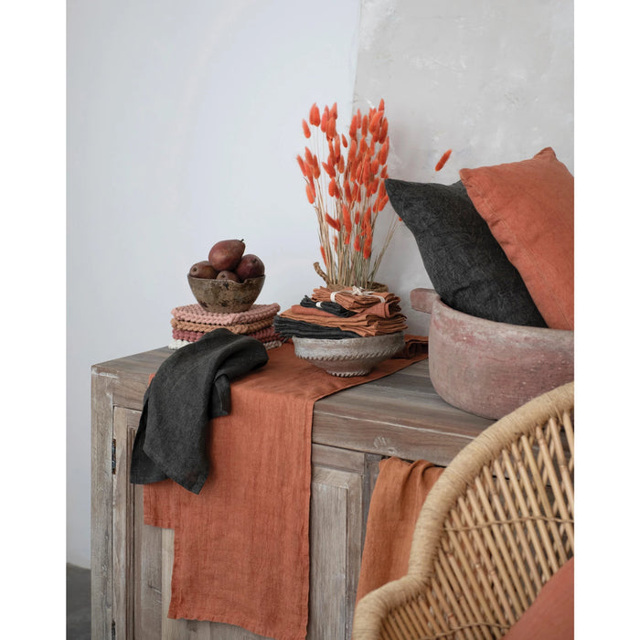 Stonewashed Linen Table Runner