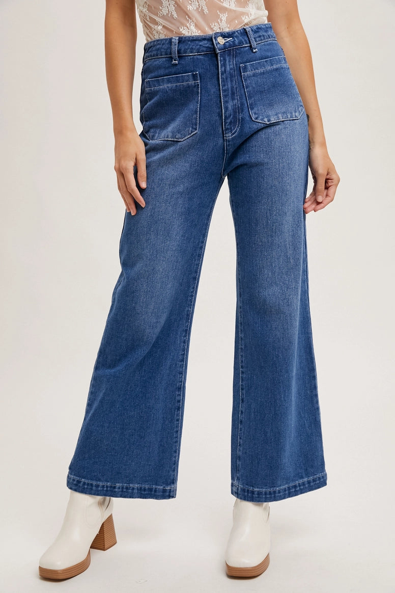 Wide Leg Denim Jeans