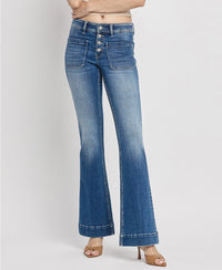 Trouser Hem Flare Jeans