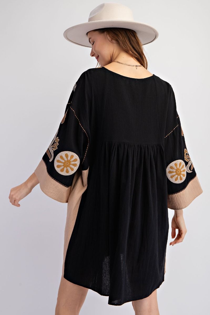 Embroidered Woven Dress