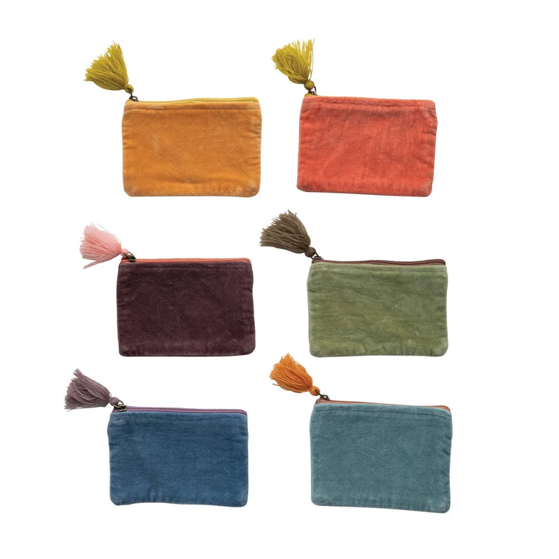 Small Cotton Velvet Pouch