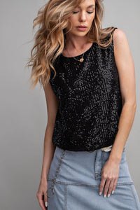 Sleeveless Sequin Top