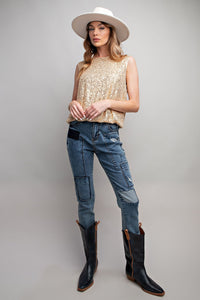 Sleeveless Sequin Top