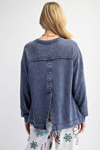 Mineral Wash Terry Pullover