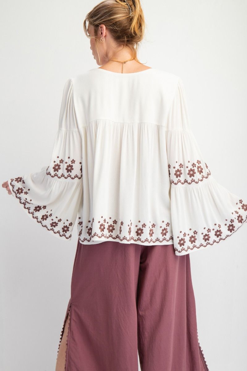 Rayon Gauze Tiered Top