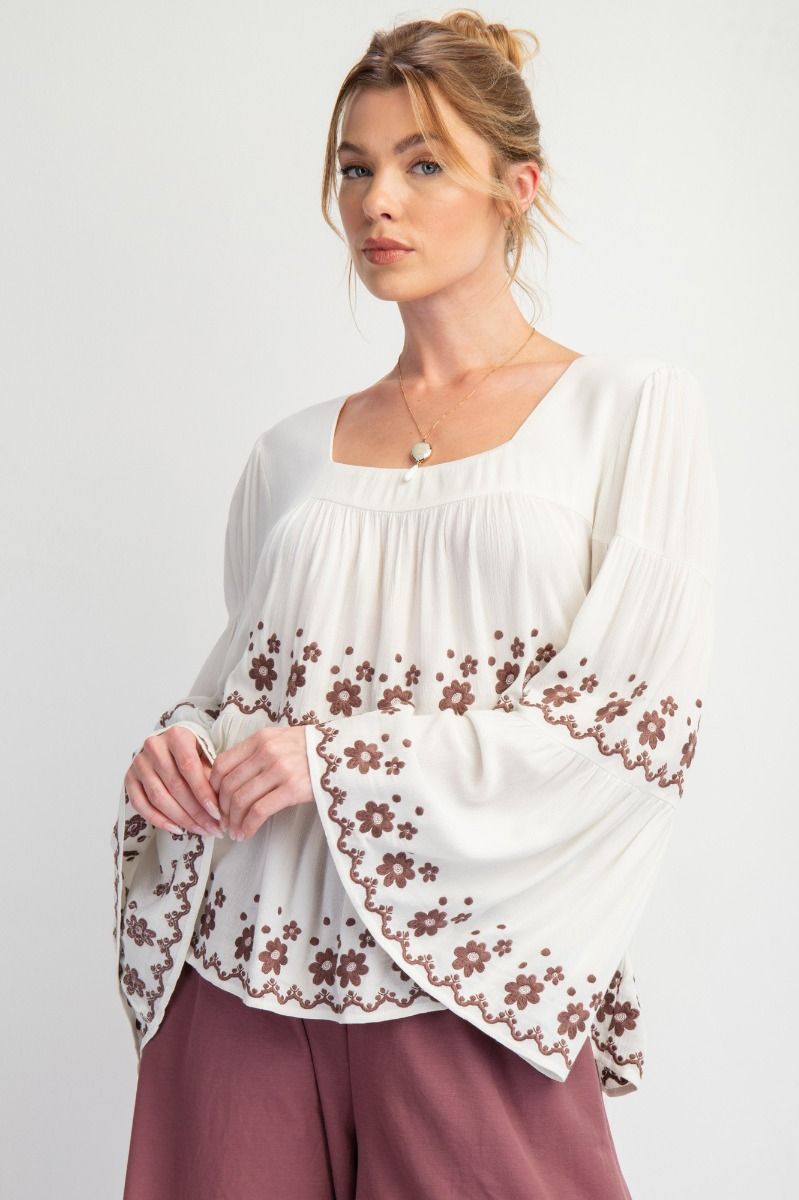 Rayon Gauze Tiered Top