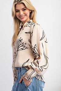 Crinkled Satin Blouse