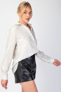 Metallic Foil Blouse