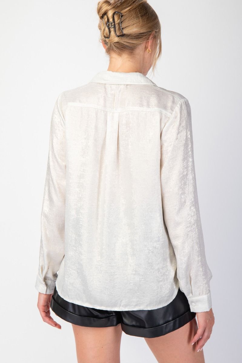 Metallic Foil Blouse