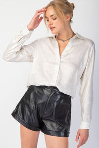 Metallic Foil Blouse