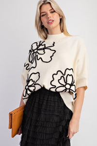 Flower Pattern Sweater