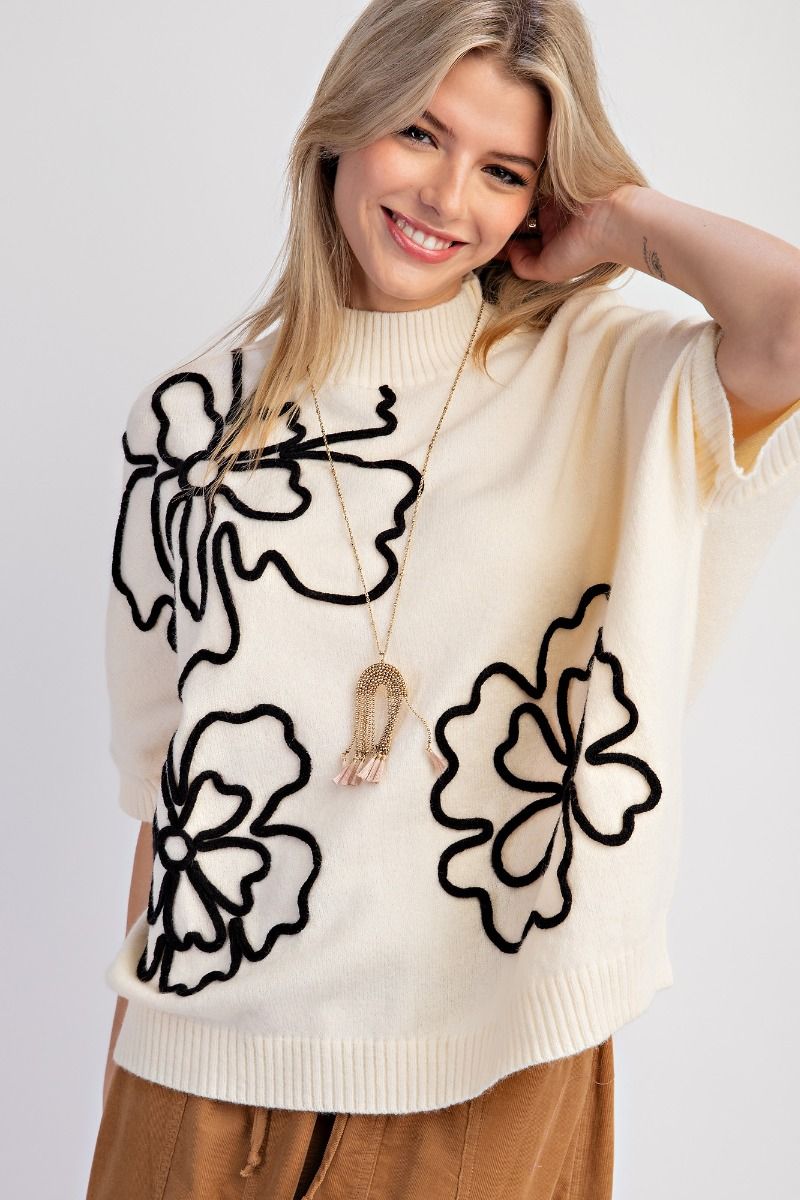 Flower Pattern Sweater