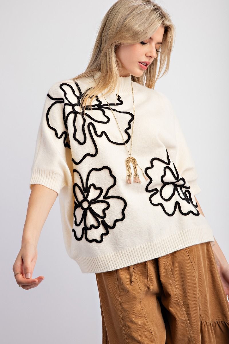 Flower Pattern Sweater