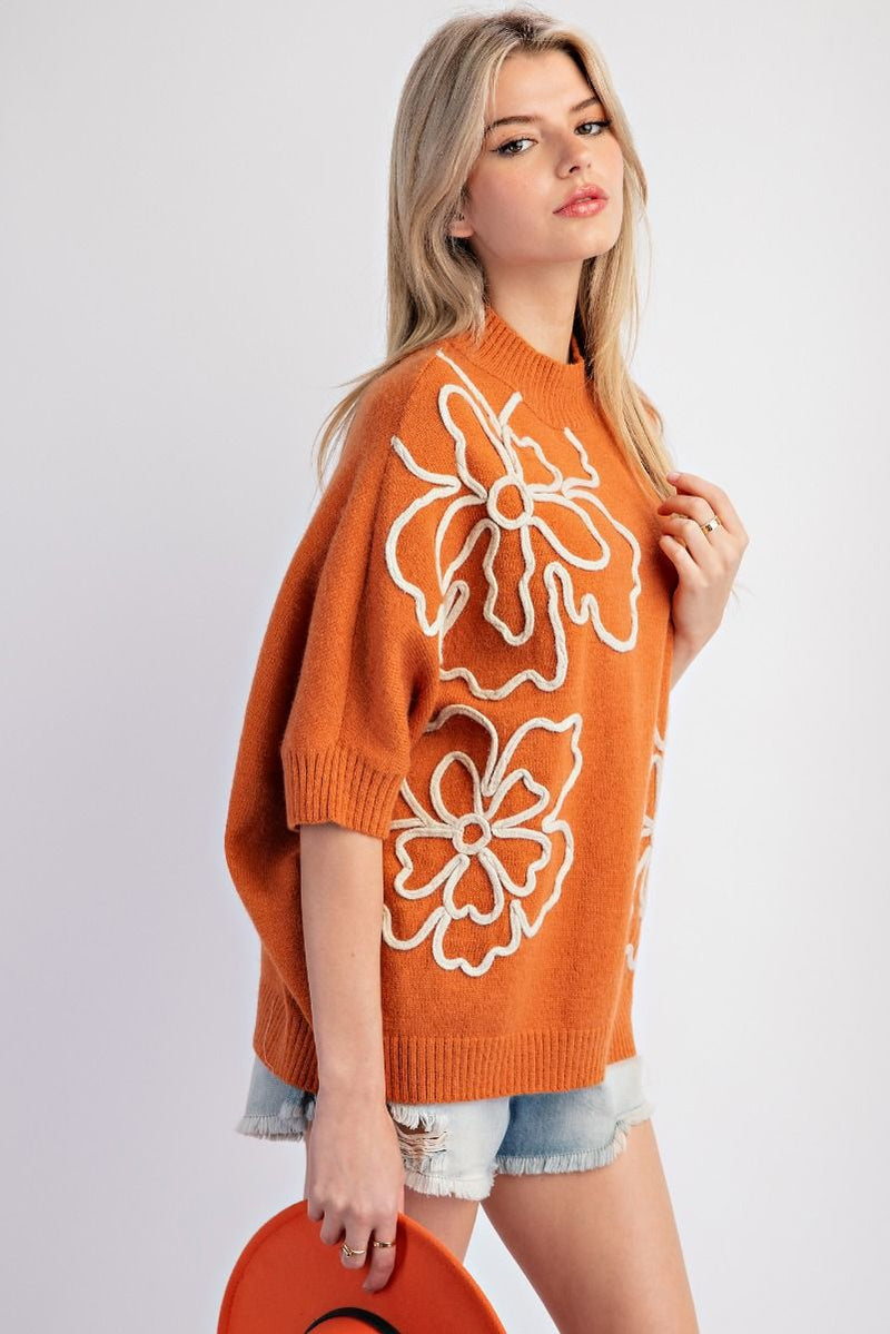 Flower Pattern Sweater