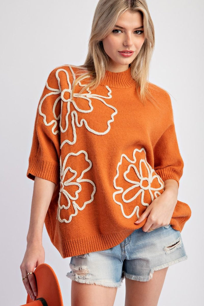 Flower Pattern Sweater