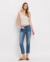 Raw Hem Crop Jeans