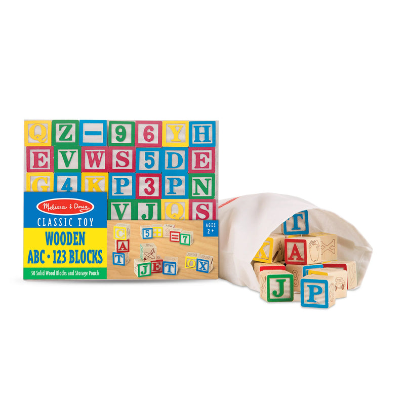 Wooden ABC 123 Blocks