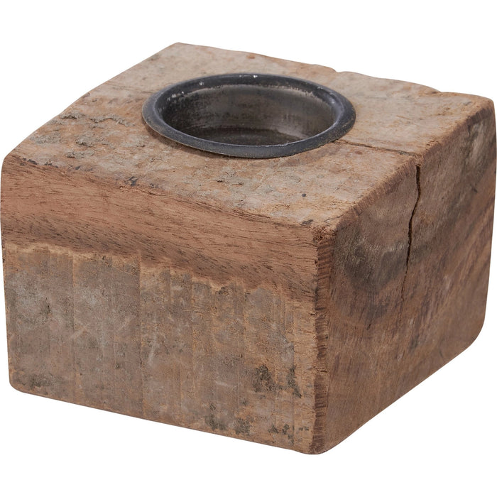 Wood Block Candle Holder