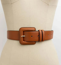 Leather Square Buckle Belt