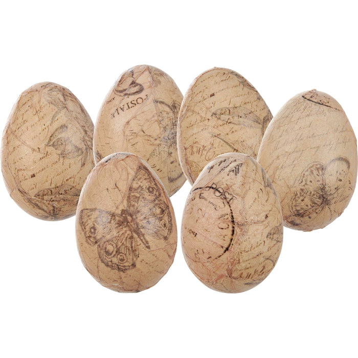 Vintage Paper Wooden Eggs