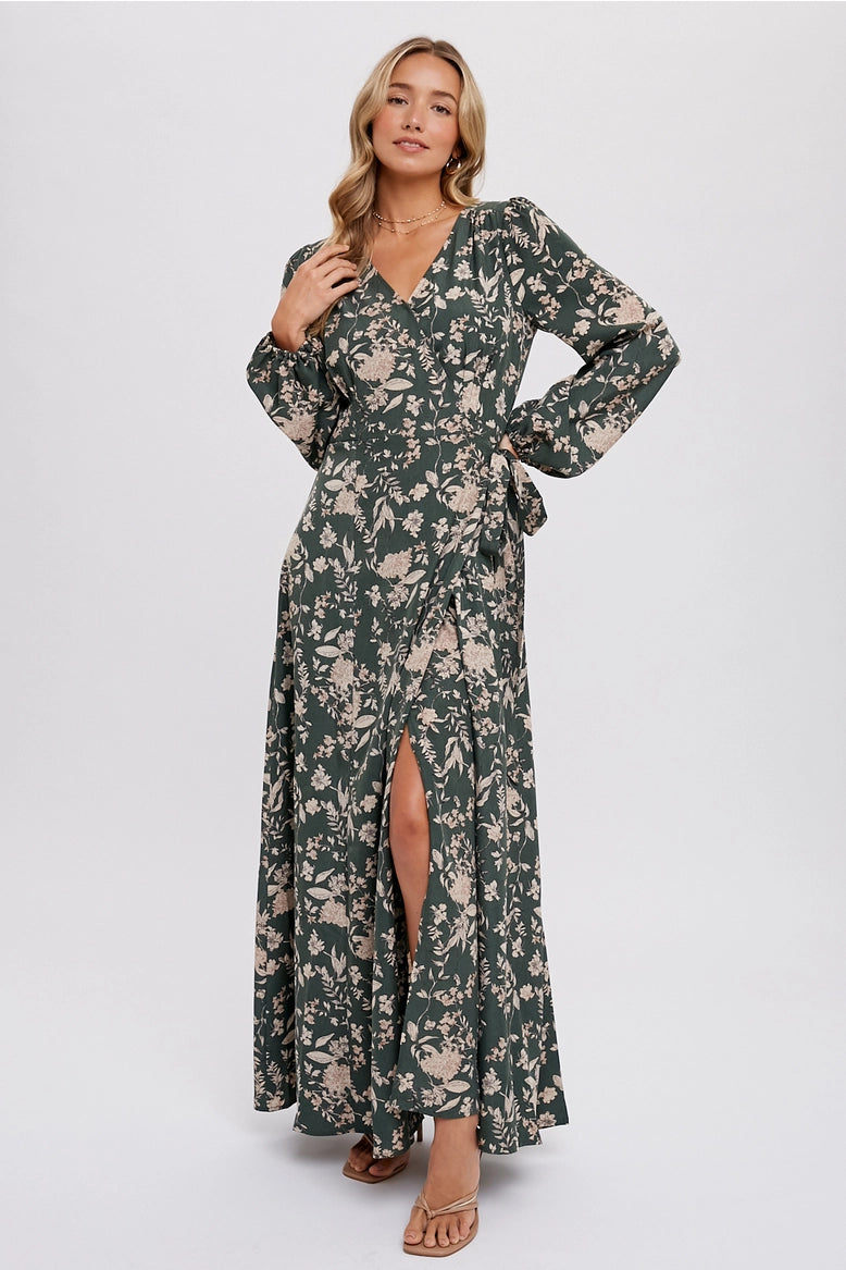 Floral Wrap Maxi Dress