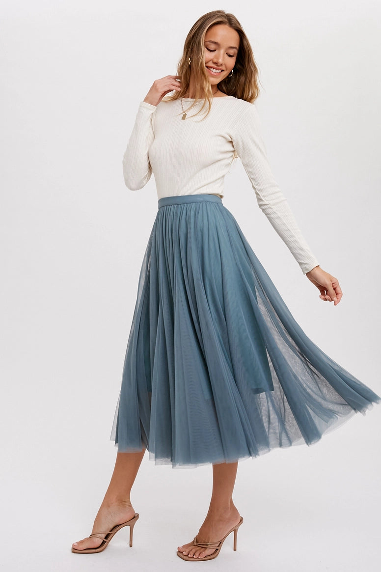 Tulle Midi Skirt