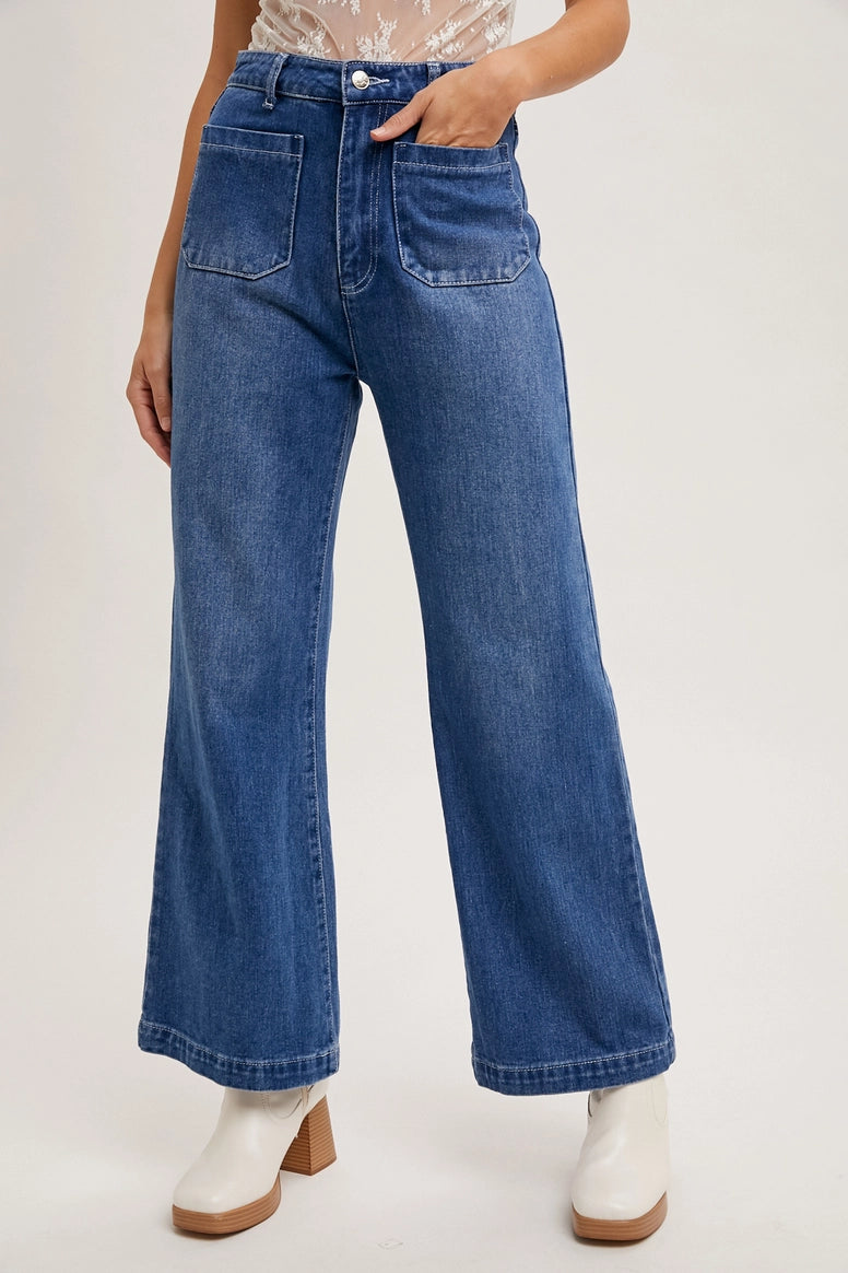 Wide Leg Denim Jeans