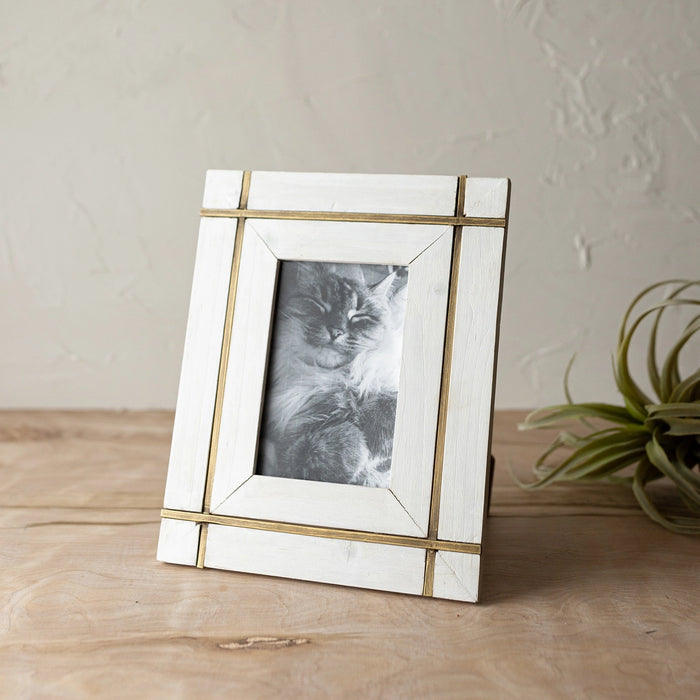 Henrie Brass Bordered Frame