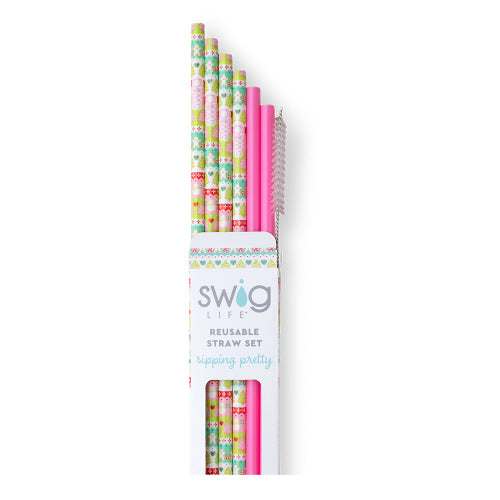 Holiday SWIG Tall Straw Set