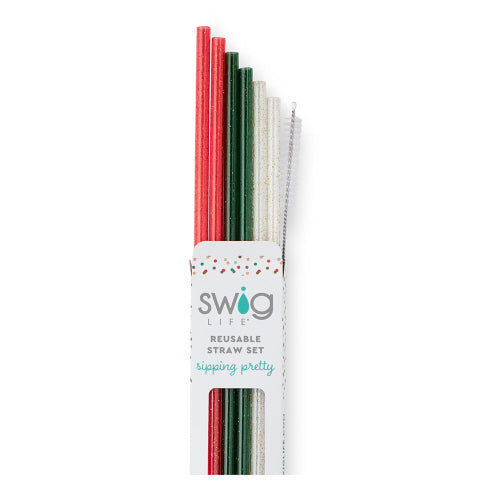 Holiday SWIG Tall Straw Set