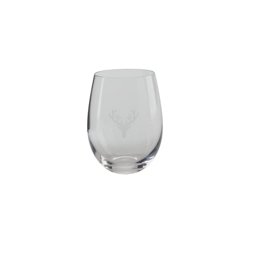 Antler Etched Beverage Glass