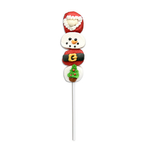 Santa Snowman Marshmallow Kabob