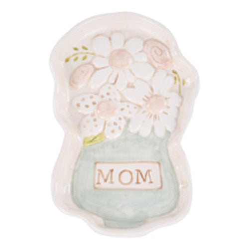 Mom Flower Vase Trinket Tray