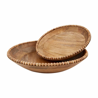 Wood Beaded Bowl