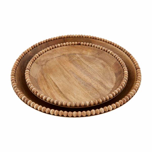 Wood Beaded Bowl