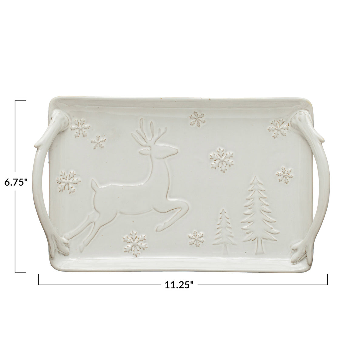 Deer Stoneware Tray