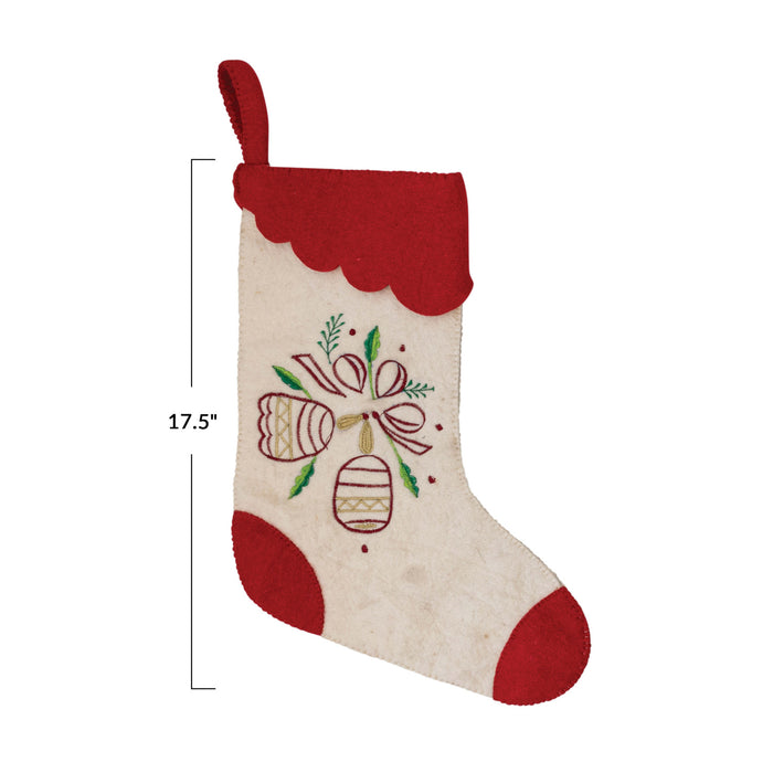 Holly Bells Stocking