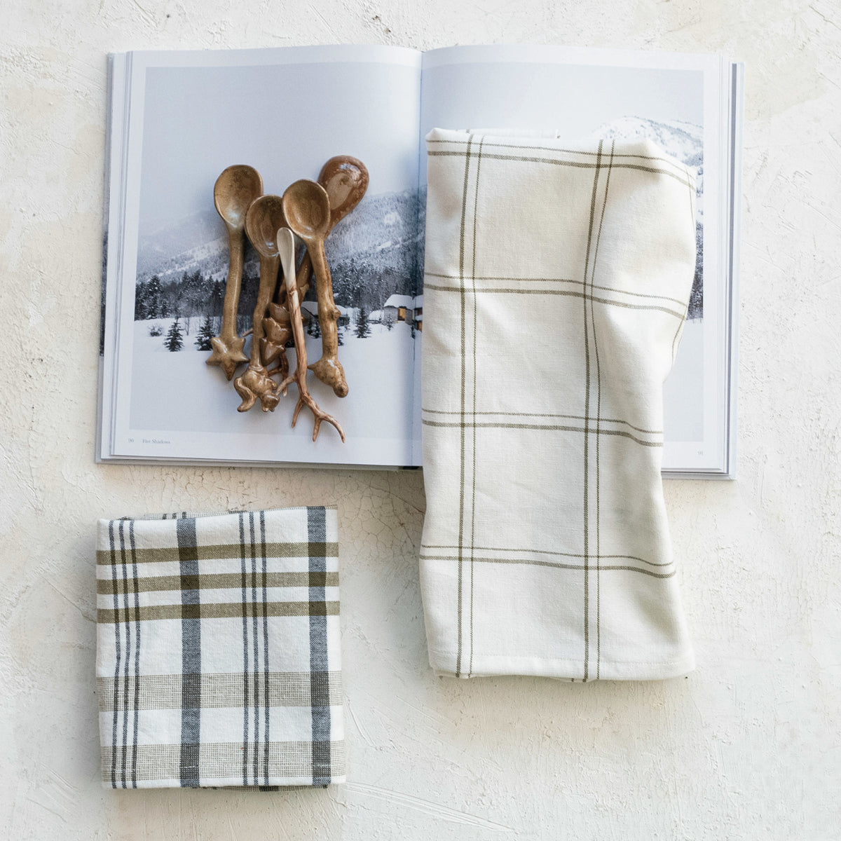 Plaid Stonewashed Tea Towel