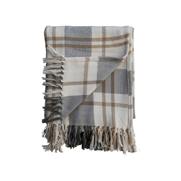 Fringed Flannel Throw