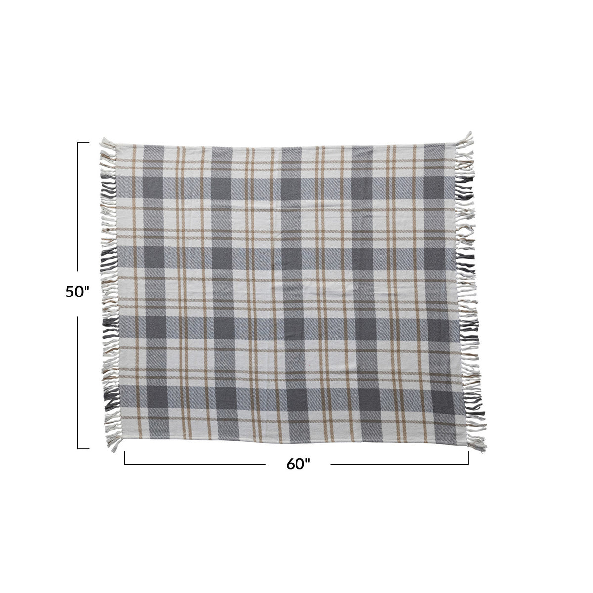 Fringed Flannel Throw