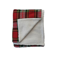 Sherpa Lined Flannel Throw